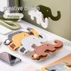 Creative Elephant Folding Phone & Tablet Stand: Mini Desktop Holder & Cartoon Keychain