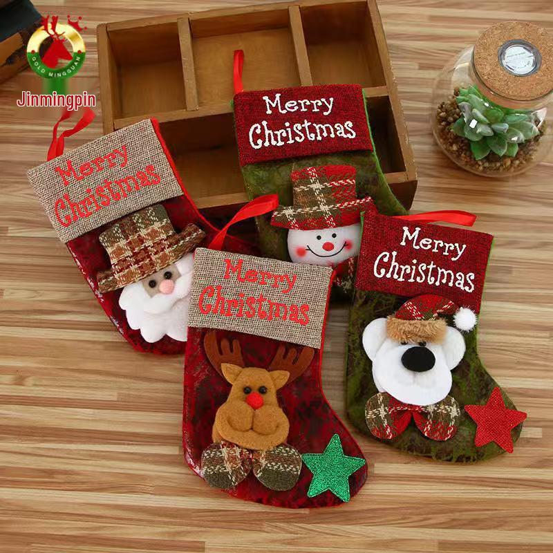 Christmas Stockings and Bedside Gift Bags for Tree Ornaments and Scene Decorations