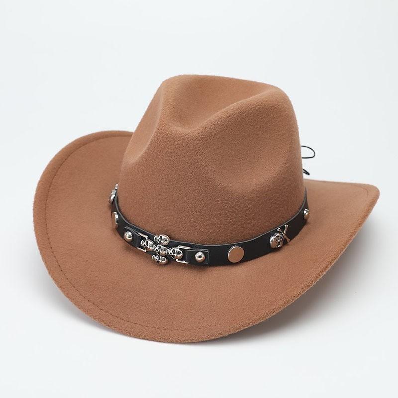 Cowboy Hat With Chain And Starry Sky Compass For Western Style Men And Women