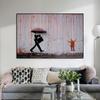 Banksy Art Bunte Regen Street Art Graffiti Leinwand Malerei Druck Poster Moderne Wohnzimmer Wand Kunst Bild
