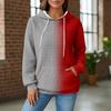 Women's Knit Hoodie - Long Sleeve Pullover with Pocket, Casual Loose-Fit Sweatshirt for Daily Wear/Outdoor