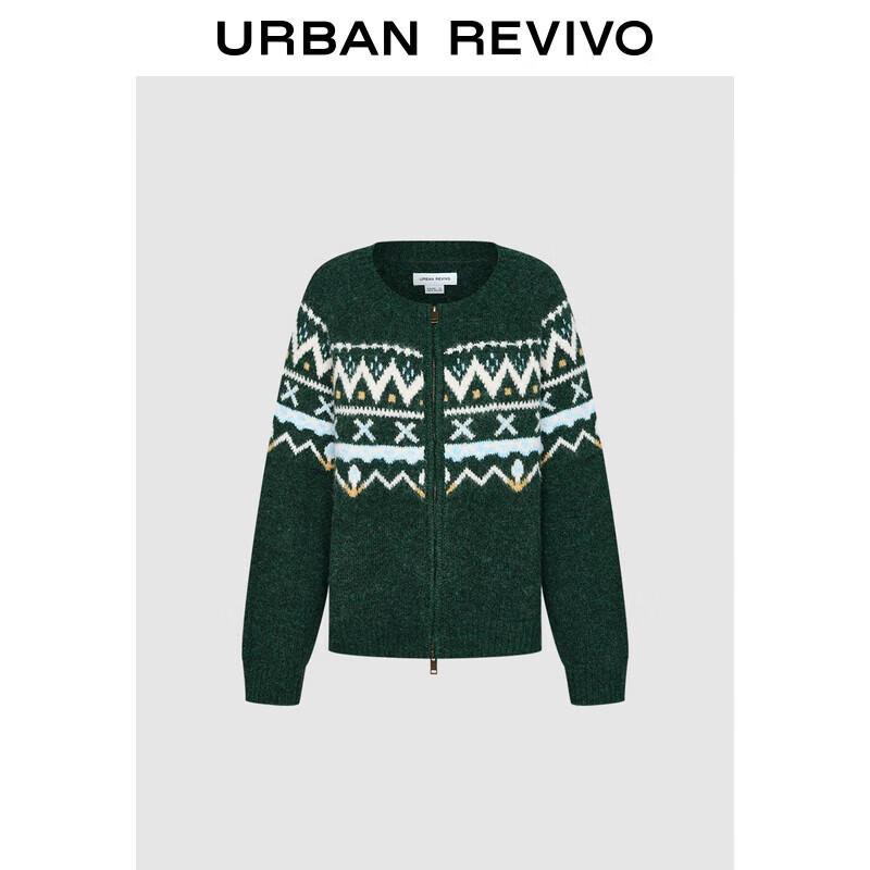 

Women s Retro Fair Isle Jacquard Knit Cardigan S