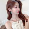 Women's Light Luxury Design Elegant Simple Niche Versatile Pendant Earrings Fashionable Oval Geometric Zircon Earrings