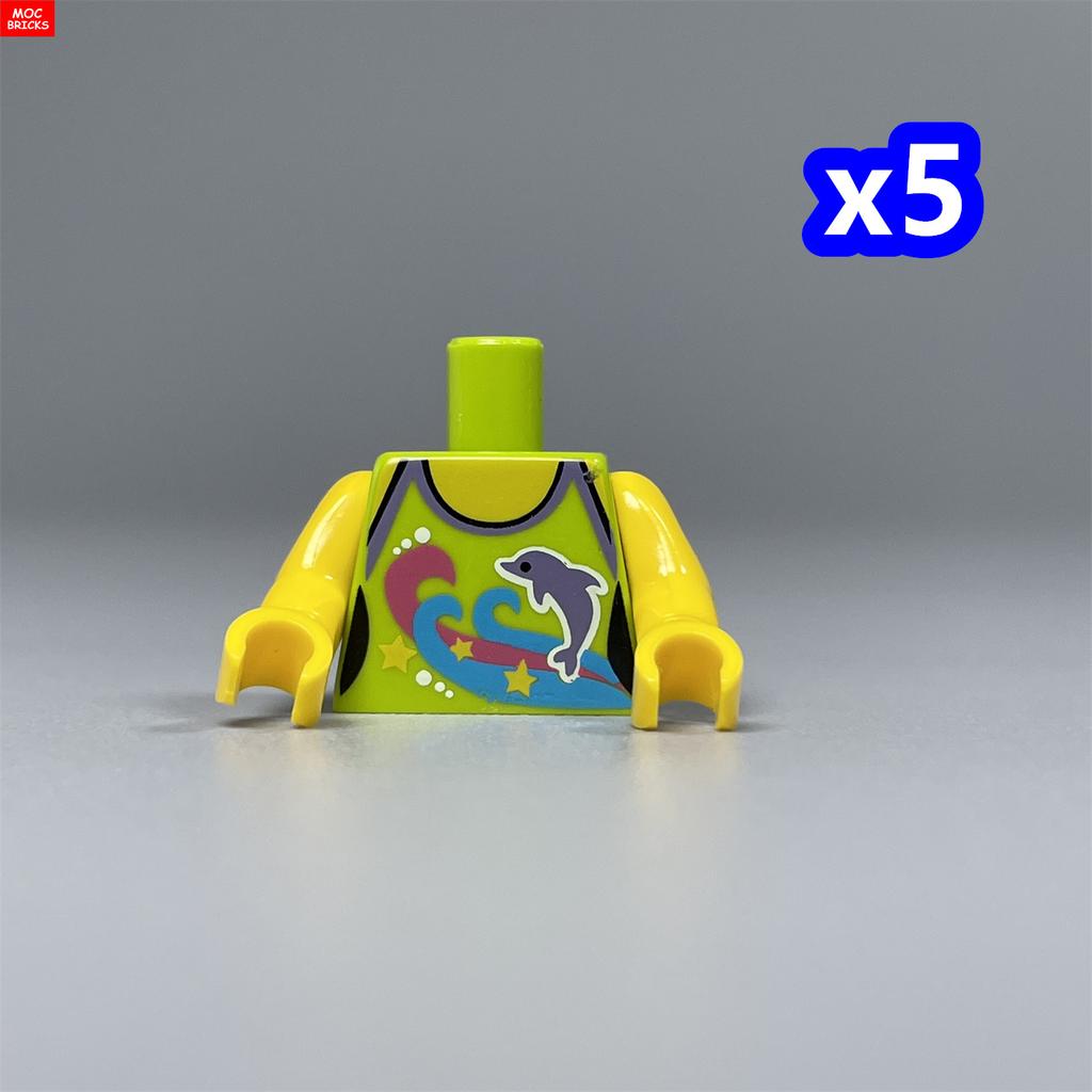 MOC Bricks 4cm Figure Printed Body Part Suit Torso Women Man Baseball Uniform Building Blocks Assembles Children's Toys Gifts
