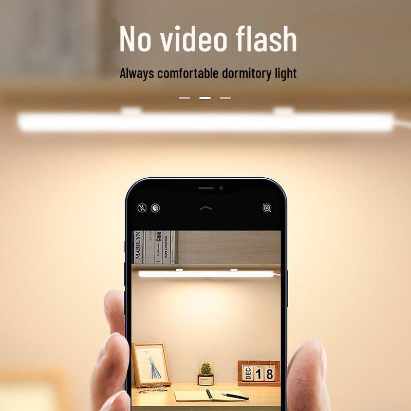 College Dorm LED Desk Lamp with Eye Protection and USB Charging