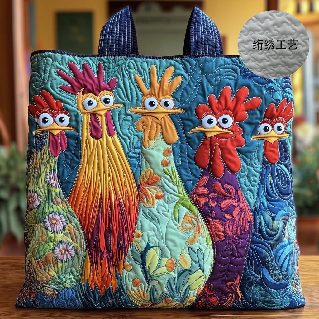 Handbag New Fashion Quilted Digital Printing Tote Bag Commuter Casual Cotton Bag Autumn and Winter Bag Multi-function Bag