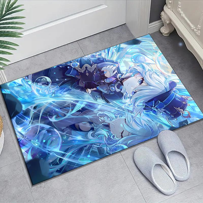 1pc Genshin Impact Furina1 Design Area Rug - Non-Slip, Soft & Cozy Floor Mat for Living Room, Bedroom, Office - Indoor/Outdoor Decorative Carpet