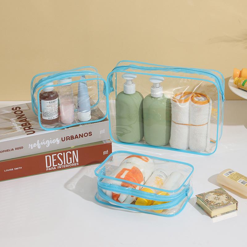 Large Capacity Transparent PVC Makeup & Toiletry Bag for Convenient Travel