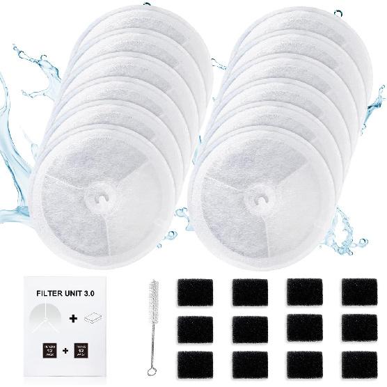 12 PCS Filter Unit 3.0 Pet Cat Kit Water Fountain Filters 2025 New Fit For E versweet Solo 2/Solo SE, E versweet 3 Pro/2S/3, Including Replacement