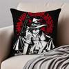 anime dark HHELLSING Cushion Cover Pillowcase Antidustmite Invisible Zipper Short Plush Sofa Cushion