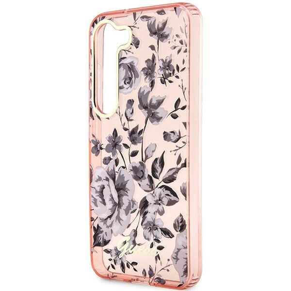 Etui do Samsung Galaxy S23 Plus Guess Kolekcja Kwiatowa Różowe