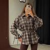 Women's Button Down Shirts Long Sleeve Classic Plaid Shackets Business Casual Blouse Top Spring Fall  Oversized Boyfriend Loose Fit Shirts for Women