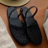 Summer Mesh Woven Hollow Bag Head Slippers 2025 New Fashion Outer Wear Flat Bottom Sandals One Word with Sandals Women