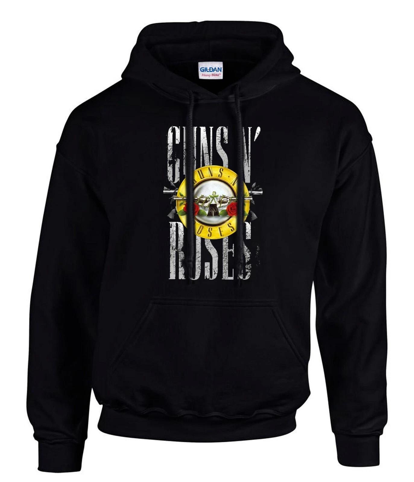 Guns and Roses Guns N Roses Music Schwarze Hoodies Kapuzenpullover -3135-SW M