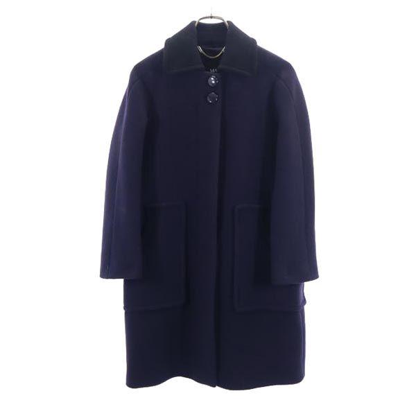 MAX&CO wool blend coat 36 Navy blue x black Women Used