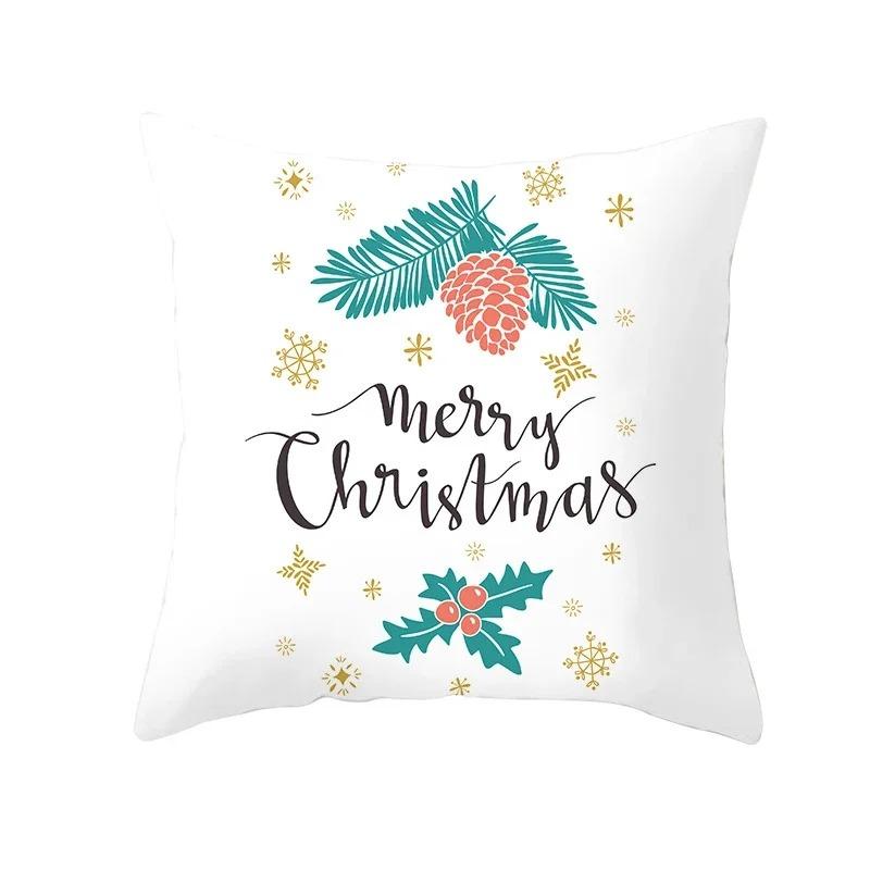 Christmas Themed Pillowcases Car Accessories Office Santa Claus Living Room Sofa Home Pillowcases