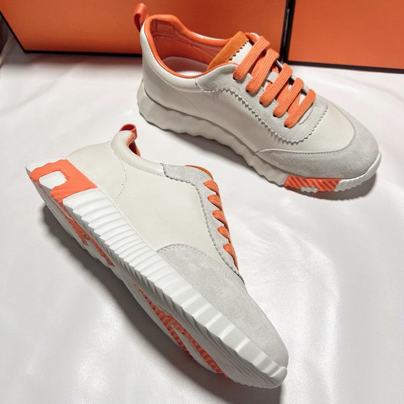 2025New Mirrored H casual sneakers, lightweight, European-style genuine leather, fashionable, unisex mesh casual shoes