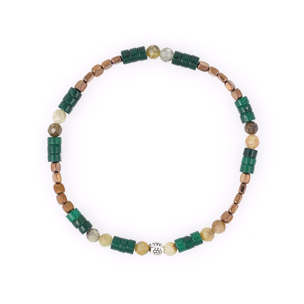 Jbans Classic 4Mm Euryodes Diorite Mix Gemstone Bracelet (C2403Ac1197_Gn)