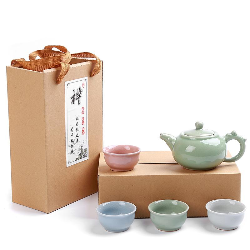 Billiges Teeservice, Reise, eine Kanne vier Tassen, Keramik-Geschenkbox, Geschenke für Firmenveranstaltungen, Geschäfts-Souvenirs
