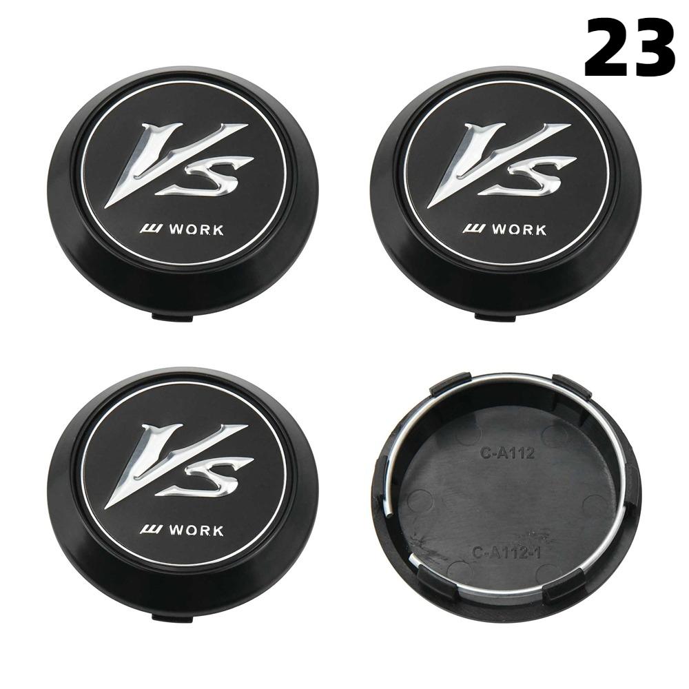 4 STuks Nieuwe 64MM Buiten Diameter / 60MM Binnen Diameter Dop Voor Velgen WORK EMOTION EQUIP MEISTER VS Logo Wielnaafdop Sportauto Velgkap Naafdoppen