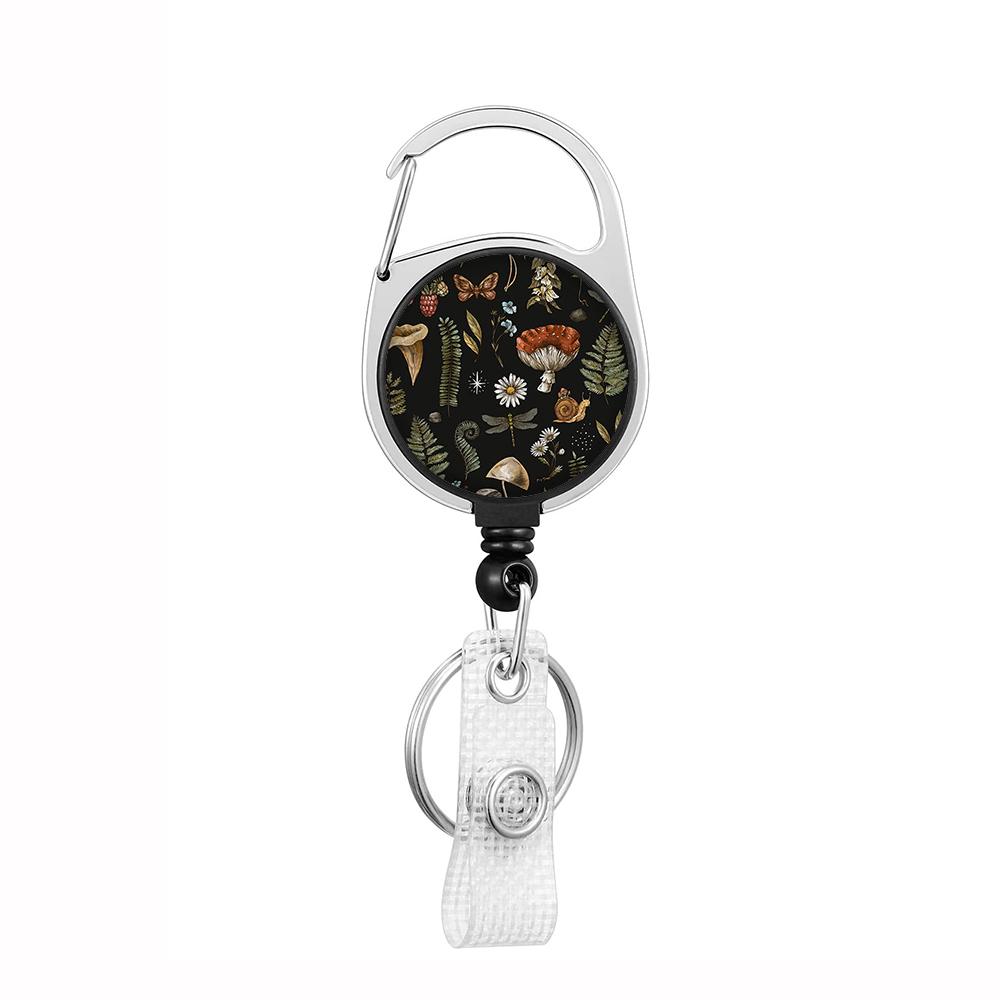 Plant Flowers Clip Lanyards ID Badge Holder Porta Credencial Lanyards Keychain Badge Reel Nurse Retractable Wholesale