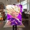 1 Stück Son Goku Druck Flanelldecke, Hohe Qualität für alle Jahreszeiten, Heimdekoration, Wärme und Komfort, Perfekt für Weihnachtsgeschenke