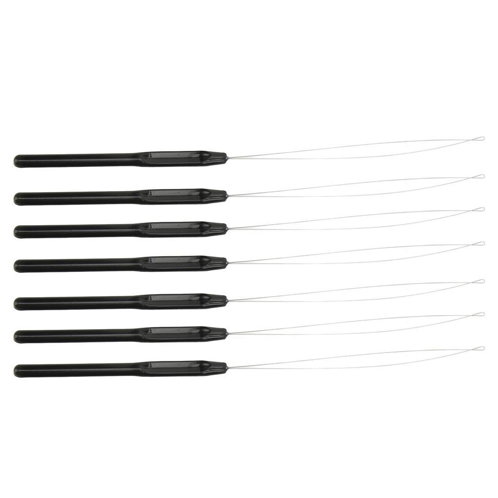 7Pcs Hair Extension Loop Needle Threader Light Weight Handy To Use Plastic Hair Extension Tools for