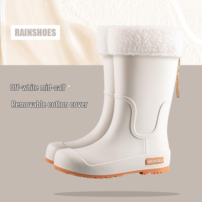 Korean Style Women's Fashion Waterproof Rain Boots - High Anti-Slip, Long Tube Outdoor Rubber Shoes