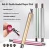 Double-Ended Cat Eye Nail Magnet with Steel Balls for Wide Light Glass Beads