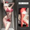 Sex underwear new sexy three-point gathering bra set hollow set strap open crotch free qqny women