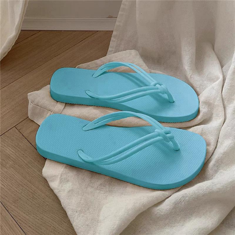 Fashion Casual Flat Flip-flops Women's Summer Outer Wear Non-slip Bath Pinch Foot Cool Slippers Beach Shoes