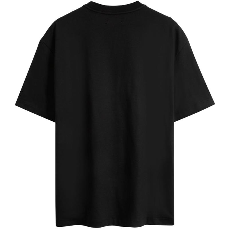 Calvin Klein Minimalist Letter Print Cotton Loose Fit Crew Neck Short Sleeve T-Shirt Men Tops Black 40HM228-24S-BAE