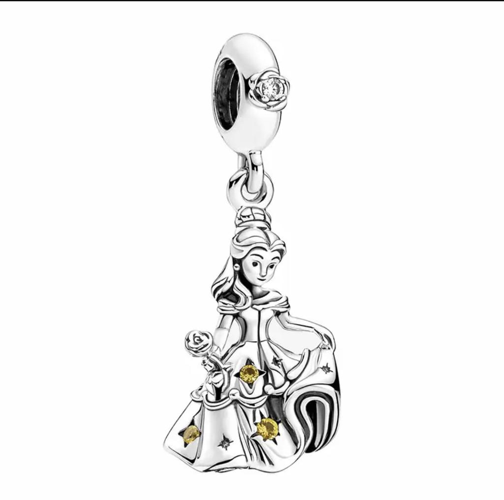 Classic 100% Copper Princess Dress Exquisite Mickey Charming Beads For Original Bracelet Diy Women'S Jewelry