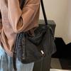 New Niche Fashion Korean Casual Denim Tote Bag Commuter Versatile Large Capacity Lightweight Messenger Bag