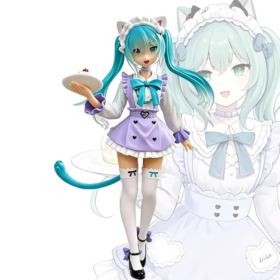 Anime New Hatsune Miku Figure Mini Character Ornaments Kawai Pink Green Home Desk Decoration Adult Toy Kid Birthday Gift