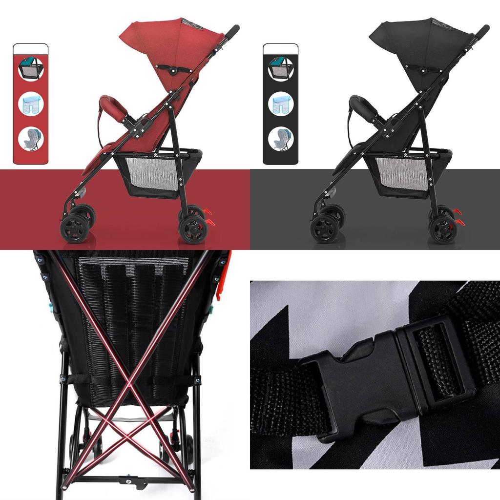 Lightweight Foldable Baby Stroller Compact Umbrella Design Perfect For Summer Travel
