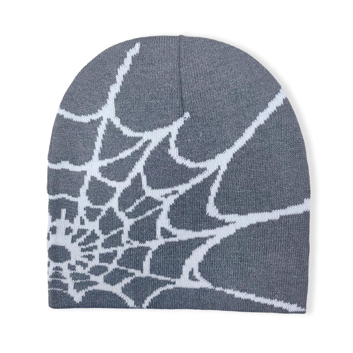 Spider Web Y2K Halloween Jacquard Hat - Unisex European & American Style