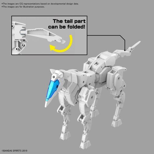 BANDAI SPIRITS 30MM Exar Vehicle (Horse Mecha Ver.) White 1/144 Scale Color-coded Plastic Model