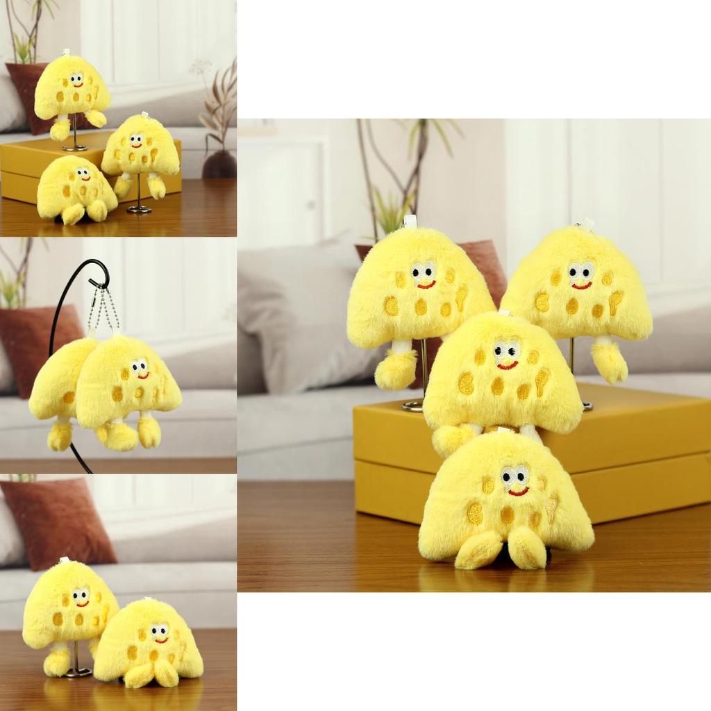 Unique Cheese Sandwich Plush Keychain Cute Soft Accessory Perfect For Couples