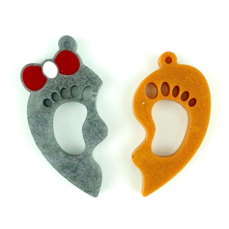 Foot Silicone Resin Mold,Foot Epoxy Resin Casting Mold for DIY Crafts Car Pendant Jewelry Making Keychain Silicone Mold