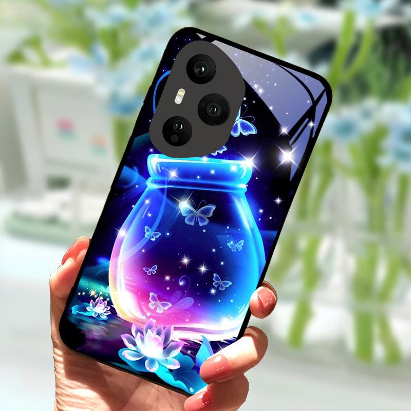 For Honor 400 Pro 5G Case Luxury Tempered Glass Anti-Fall Cover For Honor400 Pro 400Pro Phone Back Shell Shockproof Fundas Capa