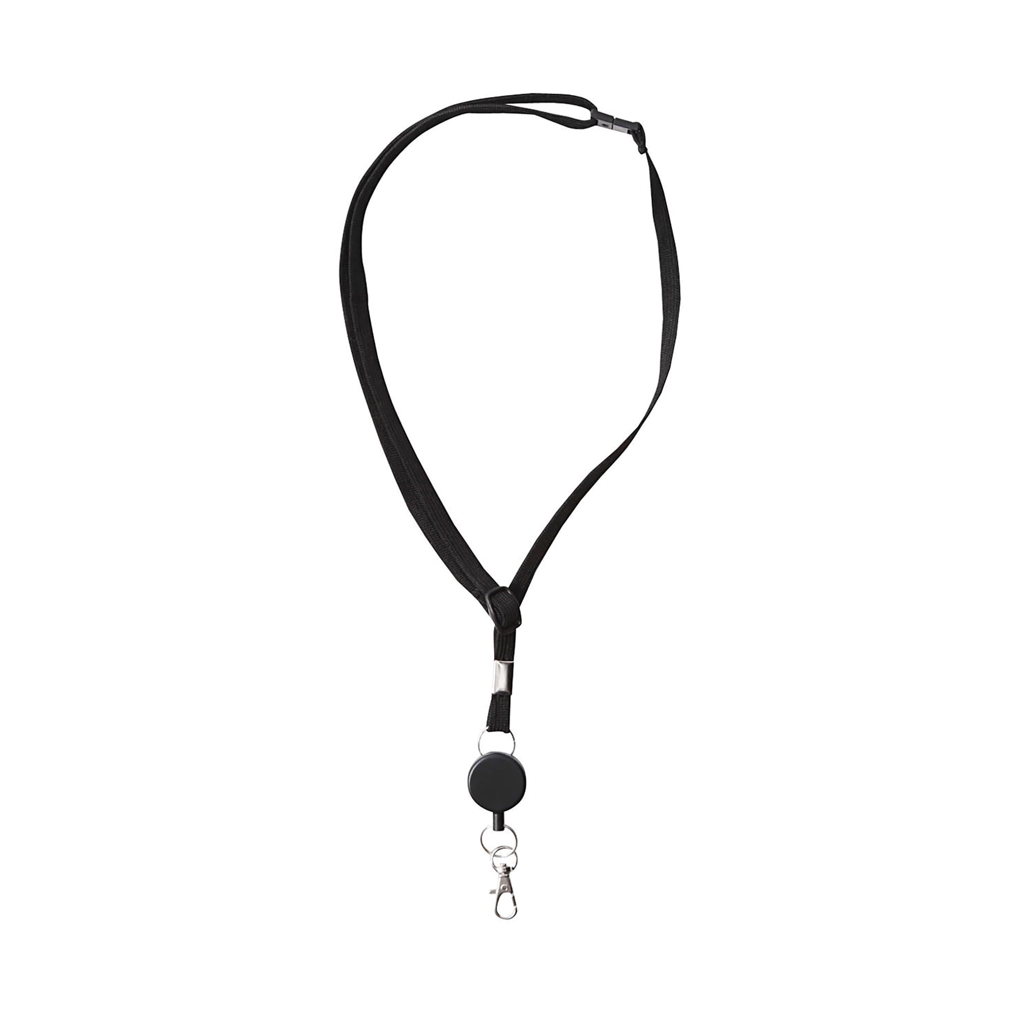 

MUJI Card Holder Neck Strap with Retractable Black NDD76A1S Case/ID Reel, чорний