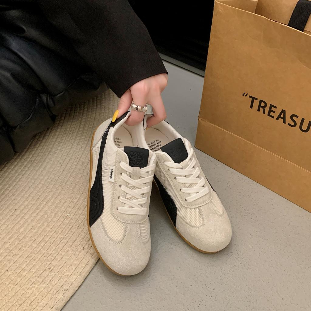 Retro Dexun Shoes Women's 2025 New Spring Flat Single Shoes Fashion Casual Red Sports Shoes Women's Shoes