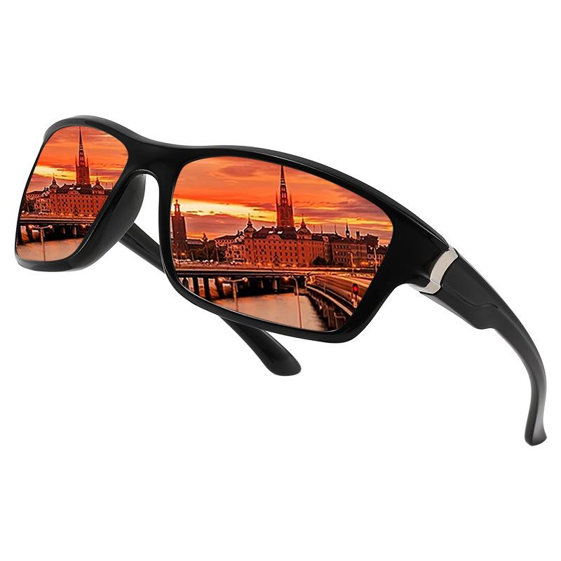 New Cross-border Men's Women's Outdoor Sports Colorful Polarized Sunglasses Cycling Driving Color Changing Night Market Glasses