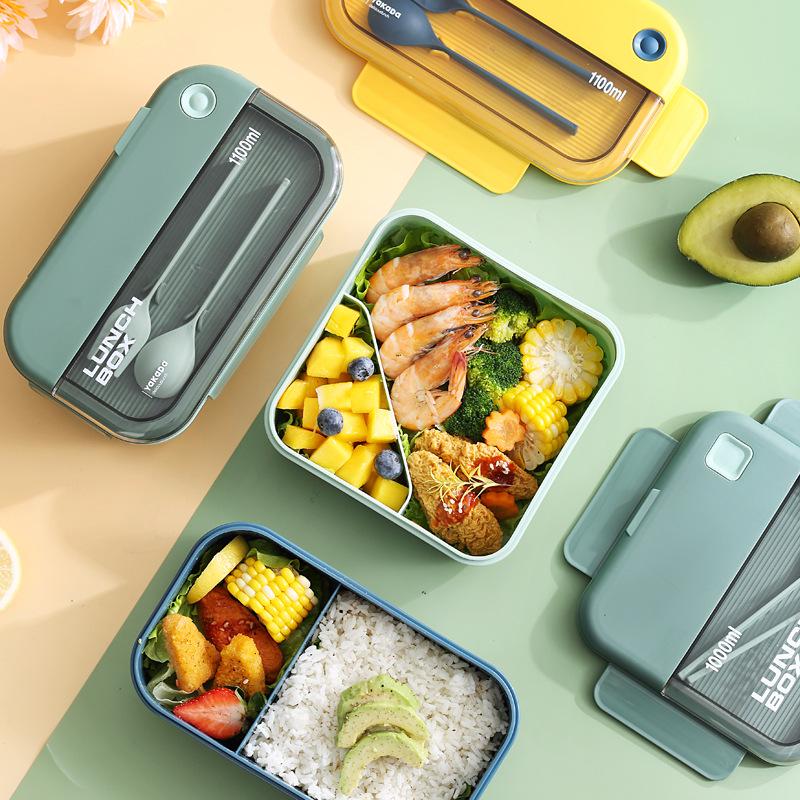 Microwave-Safe Insulated Bento Box with Cutlery for Office & School