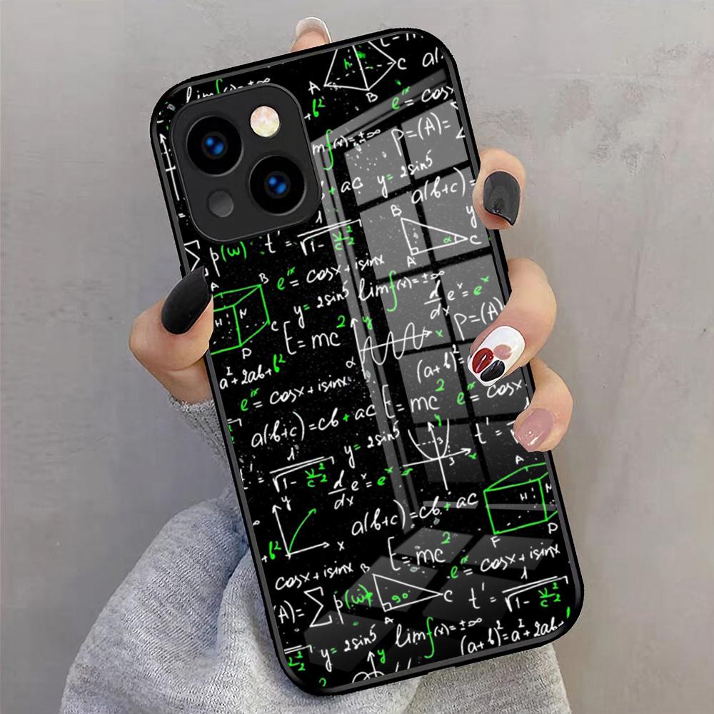

Mathematical Formula Phone Case For IPhone 17 Pro Max 16 15 14 Pro Max 13 11 X Xs Xr 8 7Plus Glass Cover iPhone 12 Pro