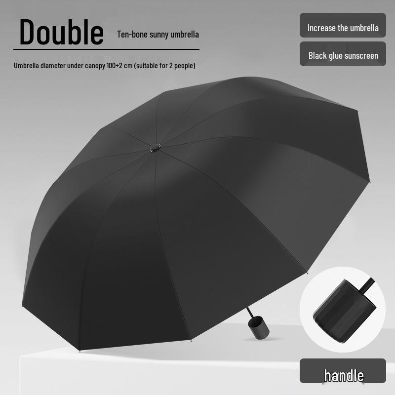 Men's High-End Automatic Folding Umbrella, UV Protection & Rainproof, Customizable for Business and Sunshade.