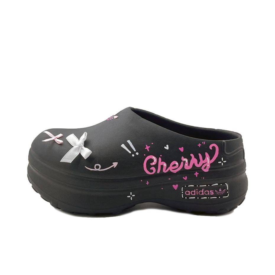 

Adidas Originals AdiFOM Stan Smith Mule Abrasion Resistant Closed Toe Slippers Unisex Black Pink IE4626(Tea641-) 39