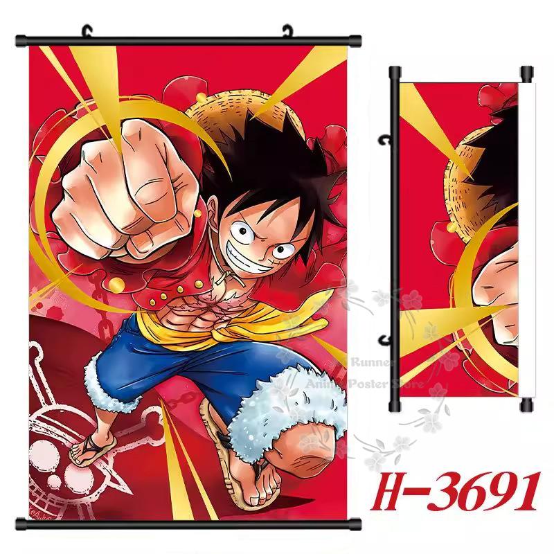 P-One P-Piece Hd Poster Scroll Painting Peripheral Hanging Painting Bedside Living Room Background Wall Cloth Painting
