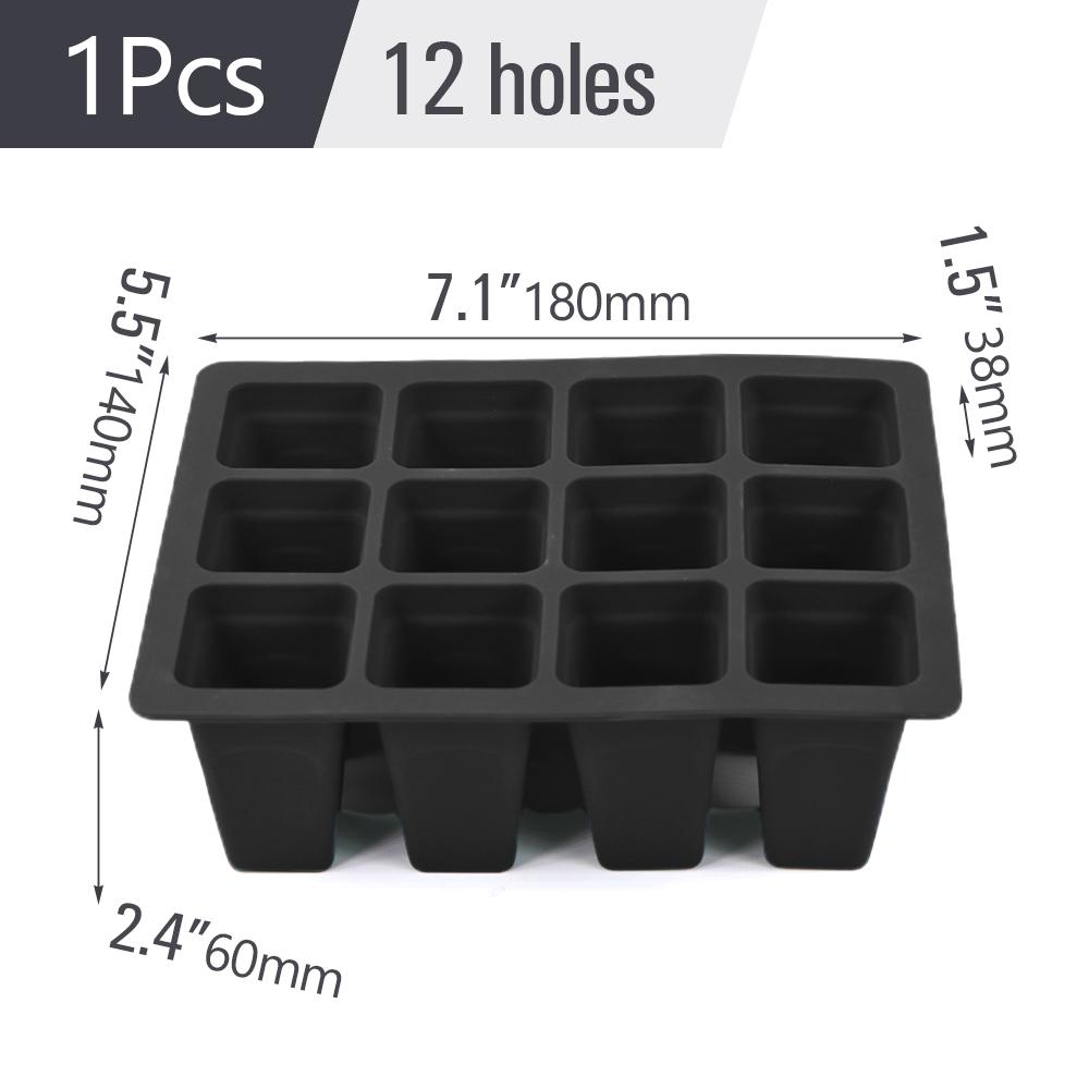 Silicone 4/6/12 Cell Seed Starting Tray Reusable Indoor Garden Nursery Box Seedling Pot Plants Propagation Germination Container
